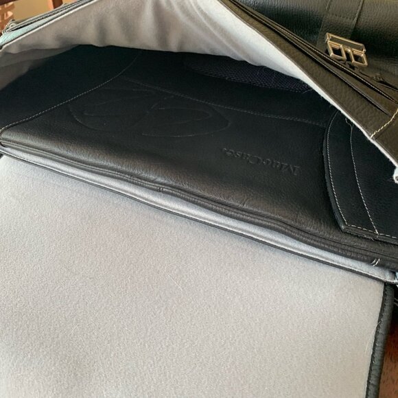 Premium Leather 14 MacBook Pro Messenger Bag w/Sleeve by Michael Santoro Design - Picture 15 of 15
